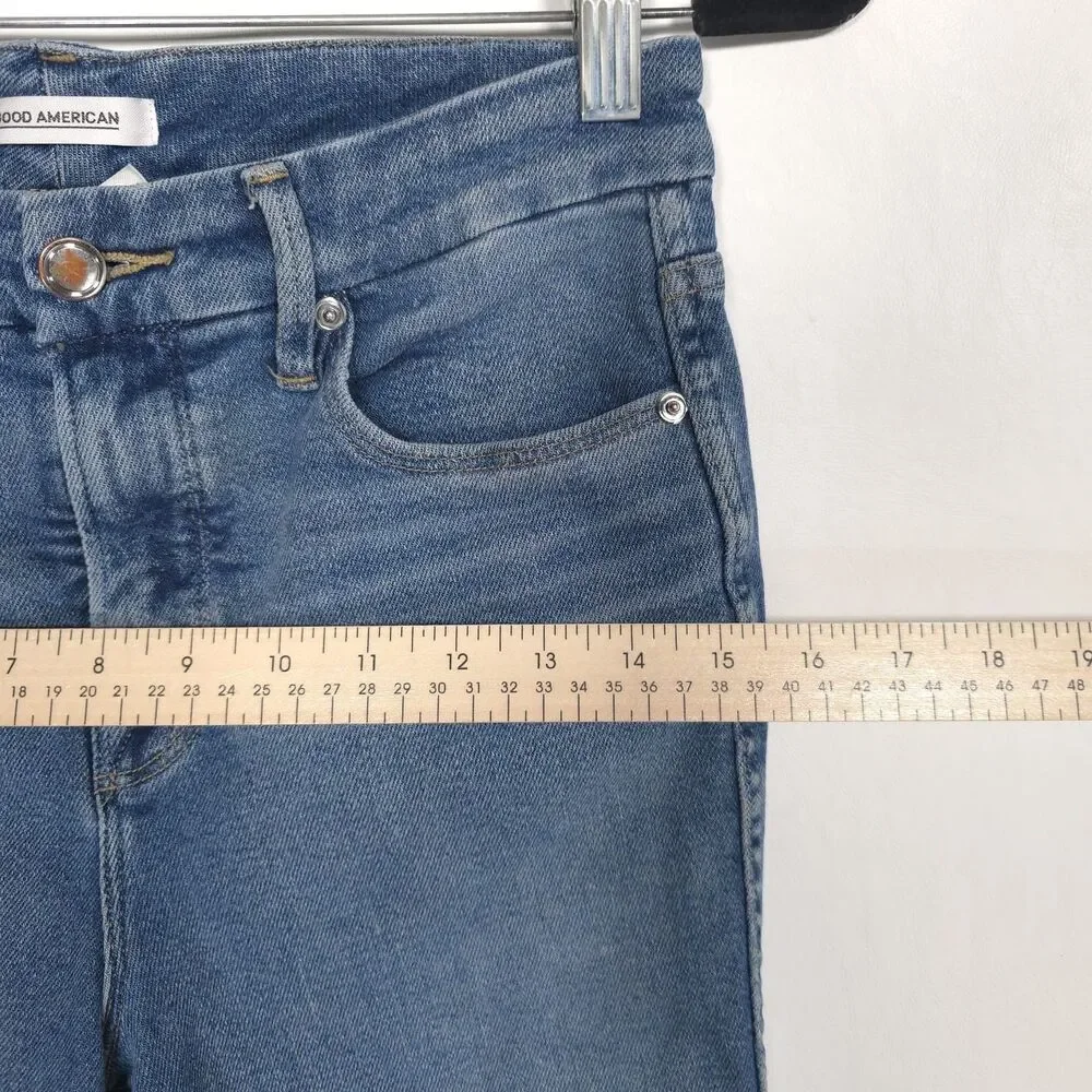 GOOD‎ AMERICAN Good Curve Skinny Jeans Blue Size 6/28 Stretch Denim GCSKC127T - Picture 6 of 13